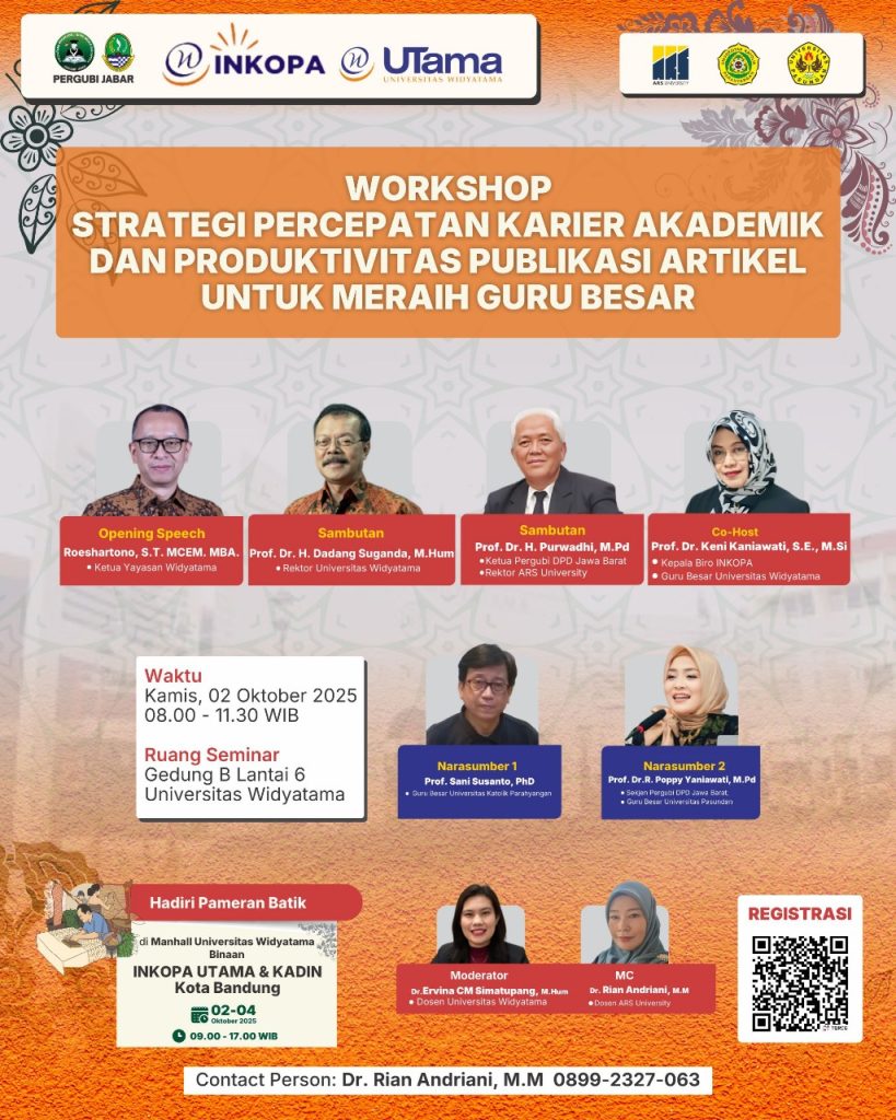 Pendaftaran Seminar “Strategi Percepatan Karier Akademik dan Produktivitas Publikasi Untuk Meraih Guru Besar”